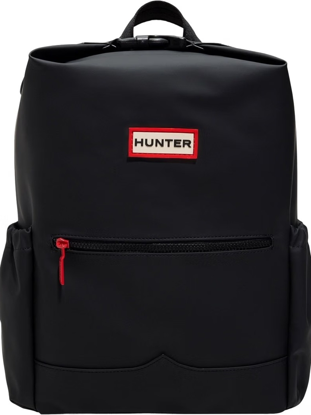 Hunter Black Backpack with Red Accents
